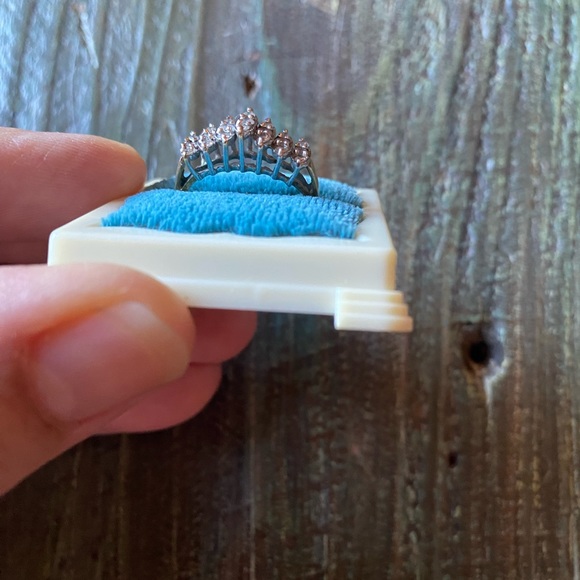 Elegant Clyde Duneier vintage cocktail ring 10k CI 21 Diamonds size 7 circa 1997 - Picture 3 of 5